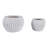 Polyresin Planters With Twisted Design And Sculptural Detailing, Set Of 2-1438223762