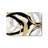Black Gold White Abstract Art Floor Mat 24"x 36" for Front Door