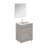 23.6'' Single Bathroom Vanity with Ceramic Top with Mirror-46357554
