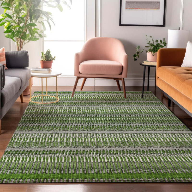 Tapis vert Cerrito AMF589 lavable à la machine de qualité supérieure, Rectangle 9 pi x 12 pi