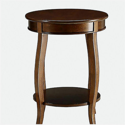 Table d'appoint ronde en noyer avec base