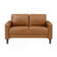 Chaise longue moderne en similicuir brun