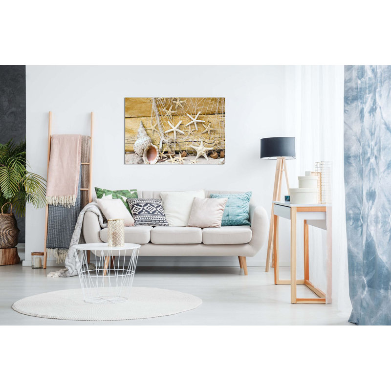 Maritime Sea Green Canvas - Wrapped Canvas Print, Yellow, 31cm H x 46cm W