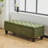 Boucle Upholstered Bench with Rubber Wood Legs,-1006645499