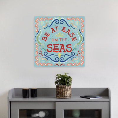 Art nautique nautique Vii avec Be The Ease On The Seas, art bleu