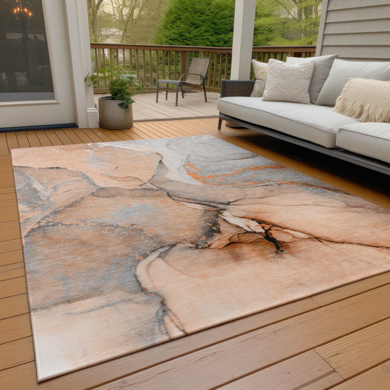Tapis intérieur / extérieur Alfonzo avec envers antidérapant, Rectangle 3 pi x 5 pi