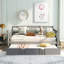 Lit de jour double en bois avec lit gigogne simple-1745259772