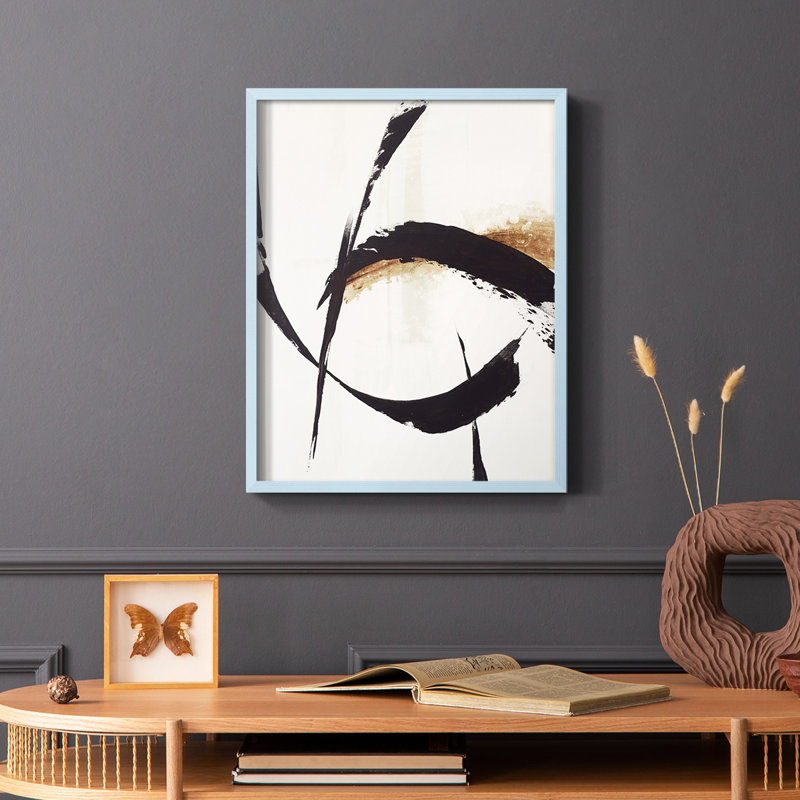 High Style I Framed Print - Solid Wood, Blue, 10" H x 8" W