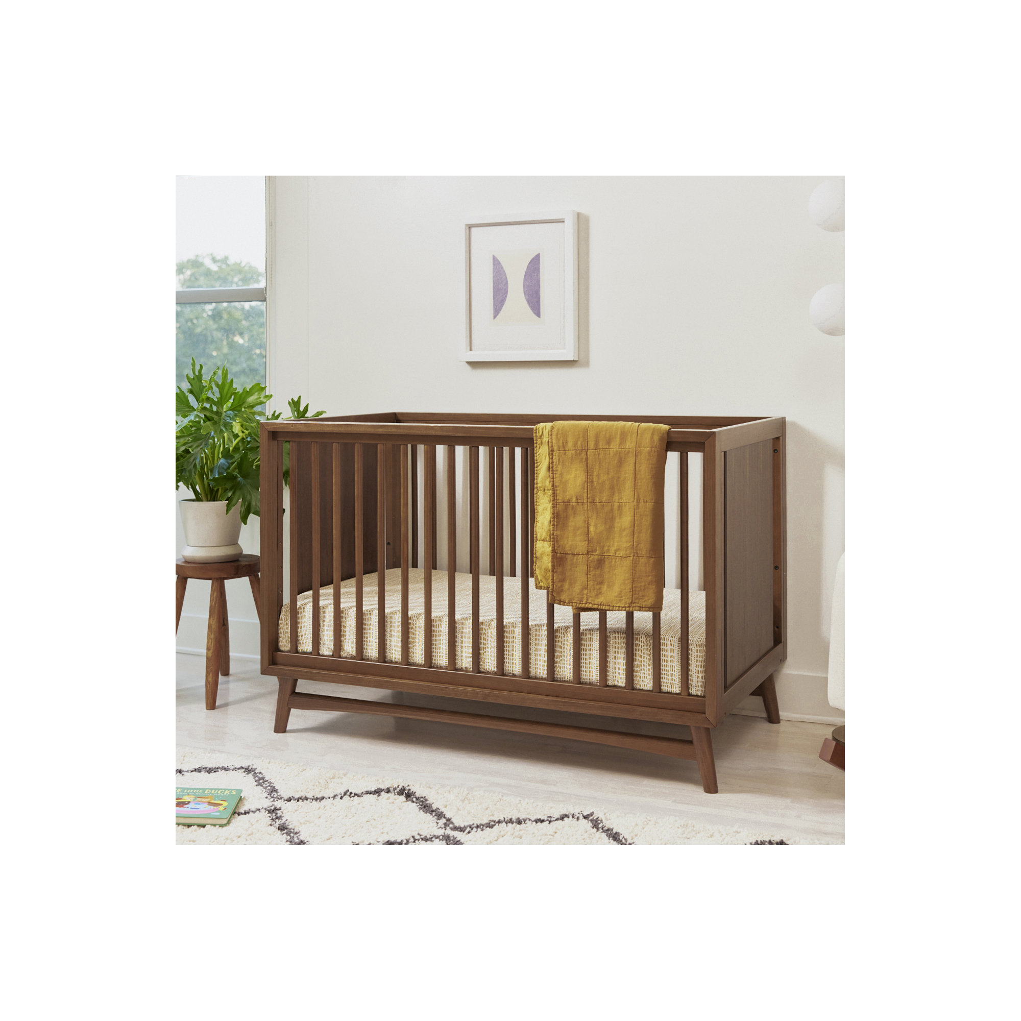Peggy 3-in-1 Convertible Crib, Natural Walnut