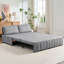 Grand canapé-lit convertible grand, gris clair-372499411