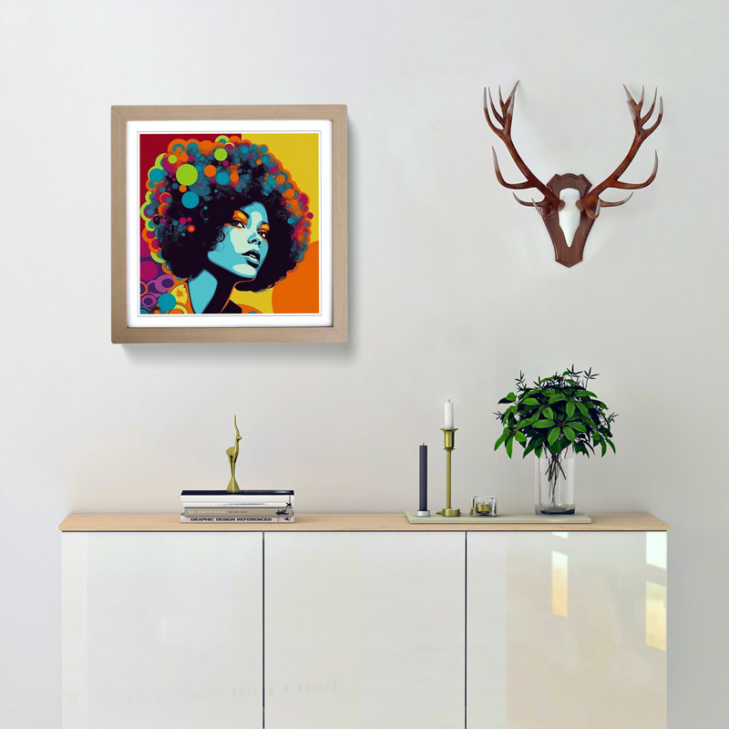 Single Picture Frame Print on Wood, Oak Framed