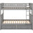 Twin Over Bunk Bed With Drawers - Gray Sleeping Solution Drawers, Solid Construction, Versatile Use