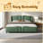 Modern Bed Frame With Wingback Head Board-1437010703-1437010700