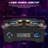 Dkelincs Red Gaming Desk Z-Shaped Game Desk Table, Blue-105270824-105270822