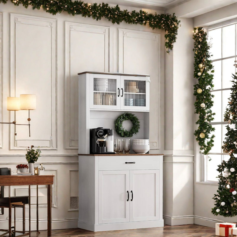 180.3cm Kitchen Pantry, White