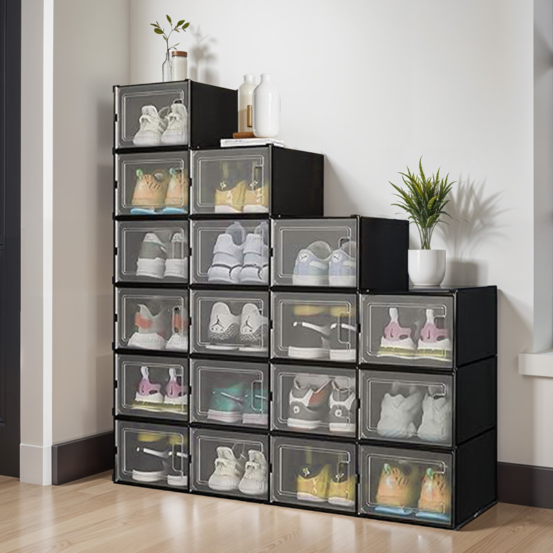 18 Pair Stackable Shoe Storage Box