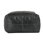 Dexter 24" Genuine Leather Pouf , Onyx Black