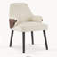 Ensemble de 2 chaises de salle à manger d'intérieur en tissu bicolore beige et brun avec structure robuste-130036458-130036457