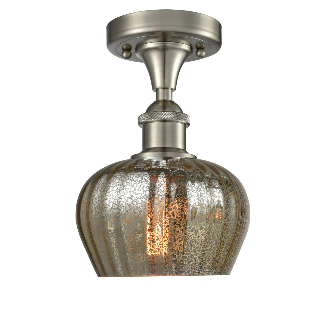 Patrina Glass Semi Flush Mount Beachcrest Home™ Shade 
