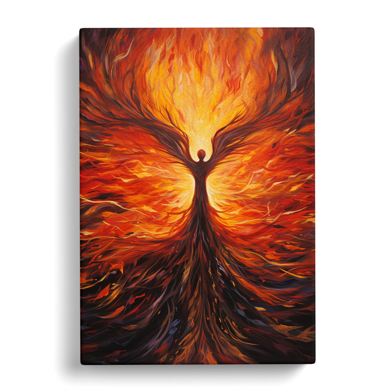Phoenix Expressionism No.2 - Wrapped Canvas Print, 50cm H x 35cm W x 3cm D