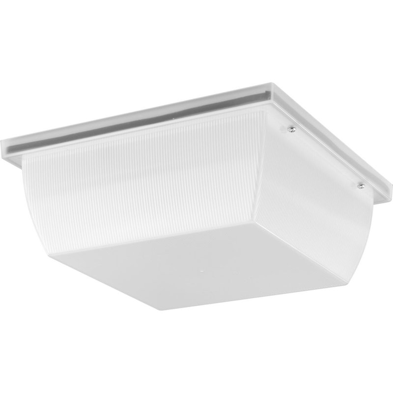White Glass LED Indoor/Outdoor Flush Mount Light