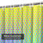 Rideau de douche demi-teinte dégradé jaune rose pop bleu avec 12 crochets-271641134