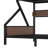Metal Black Twin Xl Over Queen Bunk Bed With Ladder And Shelves-1803464329