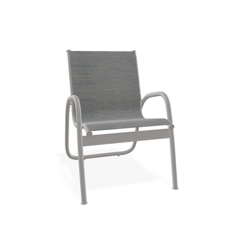 Fauteuil de patio Gardenella, Gris chaleureux texturé, Réflexion