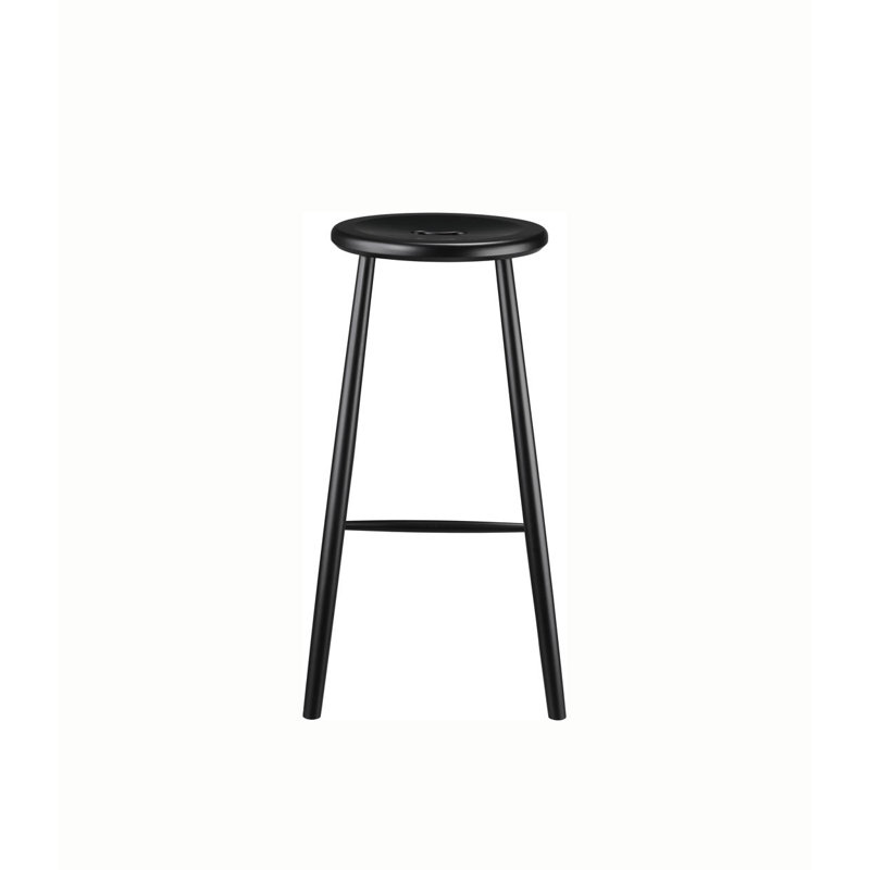 J27 by Børge Mogensen, Bar Stool (29.53" Seat Height), Jet Black