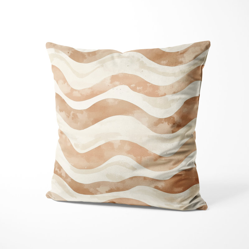 Coussin décoratif abstrait abstrait - Coussin Boho, H 20 po x l 20 po