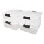 Homz 15.5 Qt Plastic Stackable Home Storage Container w/Lid (4 Pack)