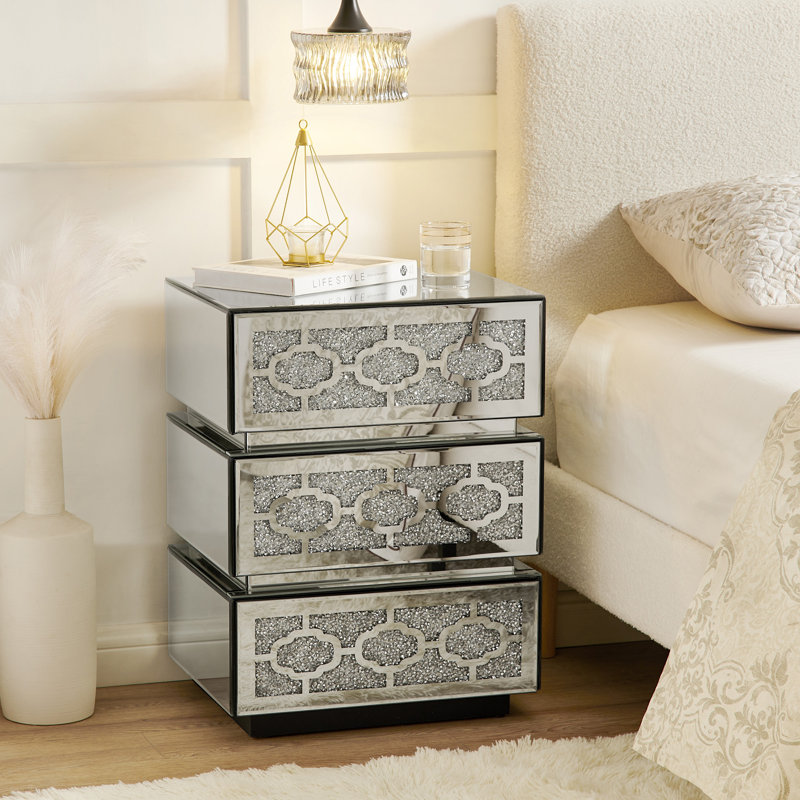 Table de chevet avec miroir