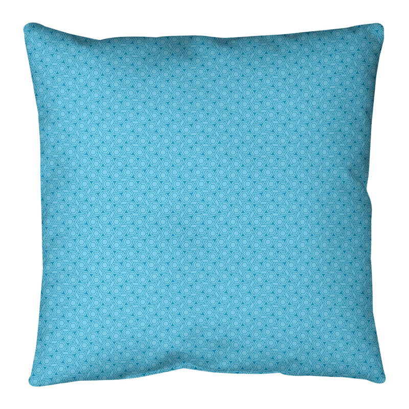 Coussin décoratif à treillis hexagonal Katelyn Elizabeth, Bourre en polyester, H 16 po x l 16 po, Maya