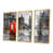 Toile avec cadre flottant or