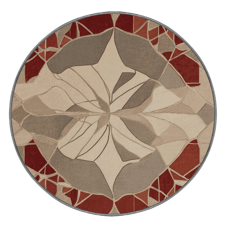 Perspective Frame Rug, Round 7'