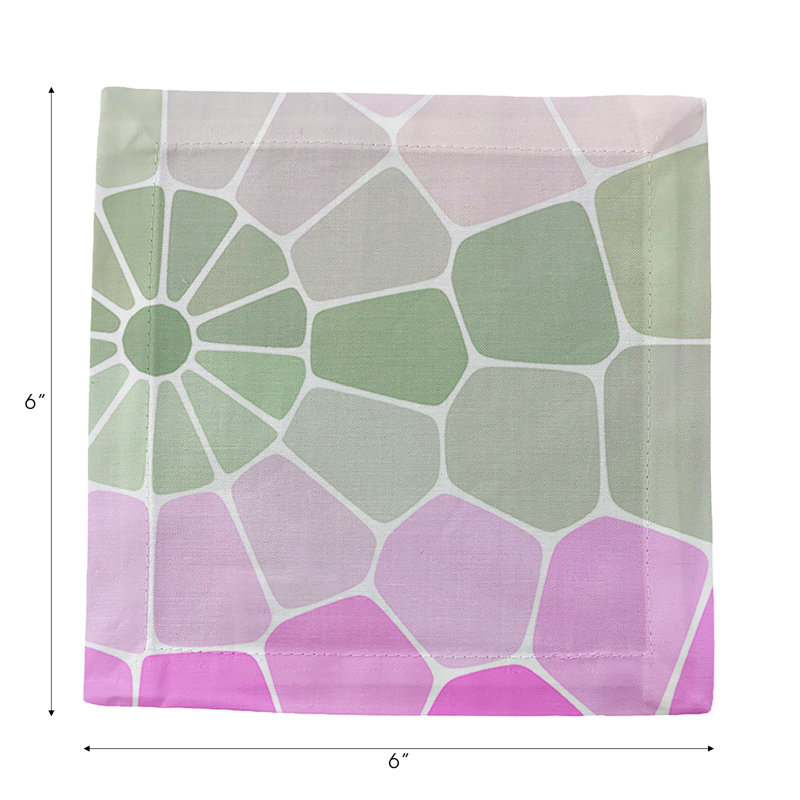 Mosaico Cotton Sateen Cocktail Napkins, Paris