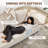 Modern 3 - Seater Chenille Upholstered Sofa ，sofa Couch With Square Arms For Living And Bedrooms-1790023695
