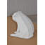 Statue de chiot en résine blanche J'Ziah blanc, taille: 9 po x 6 po x H 7 po