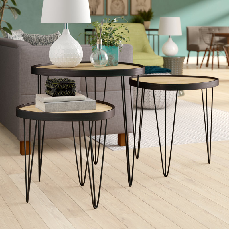 Fogle Solid Wood Top Nesting Tables