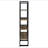 Mystrene Black and Walnut 4-Shelf Bookcase