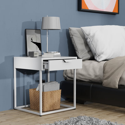 Ercelle 43cm W Metal Bedside Table