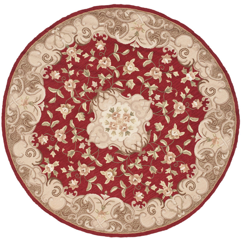 Tapis performance oriental crocheté à la main Taran, Rond 8 pi