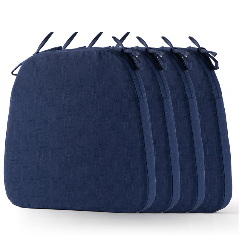 Chair Cushions for Dining Chairs with Ties, Indoor/Outdoor Kitchen Chair Pad with Non-Slip Backing, Dining Seat Cushion with Machine Washable Removable Cover, 16"x16"x2"