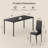 Modern 7-Piece Wood & Metal Dining Set For Kitchen & Dining Room-1001995136