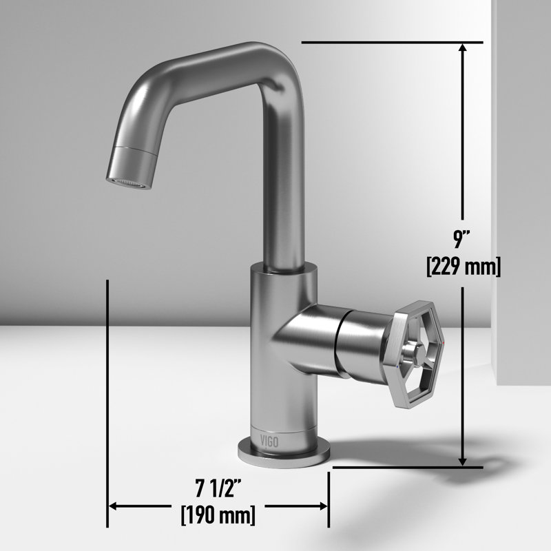 Ruxton 9" H Single Handle Single Hole Bathroom Faucet, Brushed Nickel