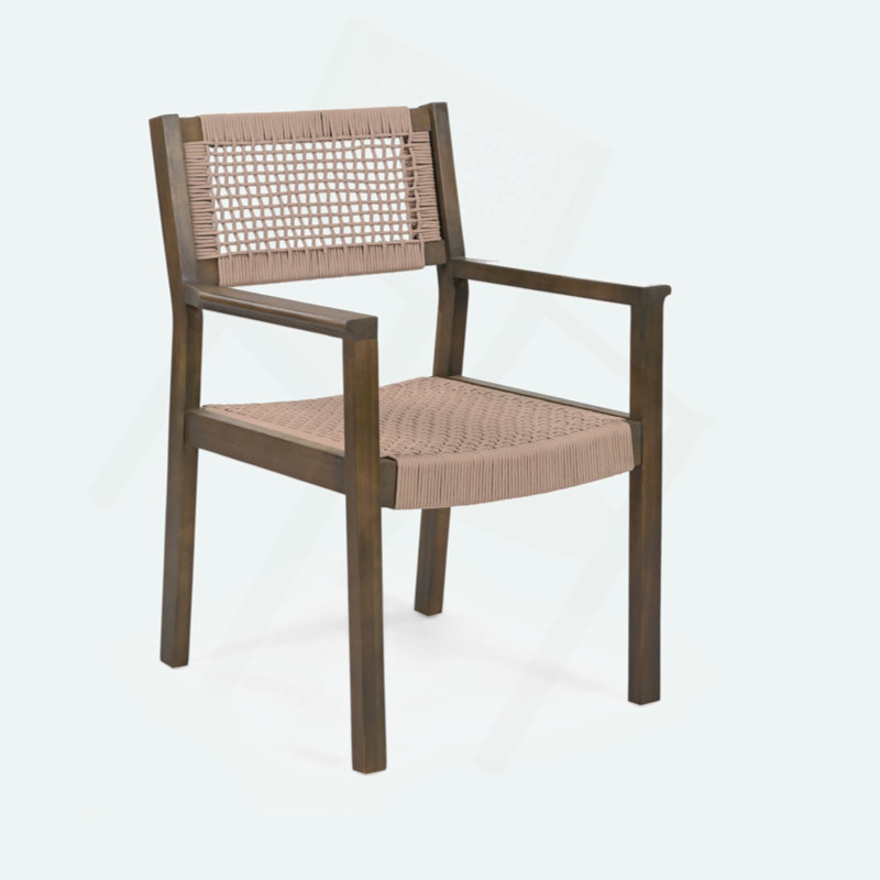 Chaise tressée, Gris / Brun clair, 2