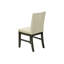Chaise de salle à manger, ensemble de 2, rembourrée, salle à manger, cuisine, tissu, bois massif, transitionnel