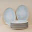 Assiette ovale en porcelaine de qualité supérieure Paros-Aqua avec pied, 28 x 19,8 cm-130382322
