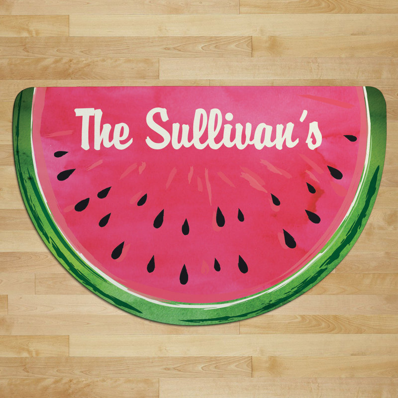 Tapis d'entrée antidérapant personnalisé Pendergraft Watermelon