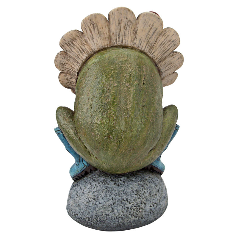 Flowery Frog Fun Welcome Statue